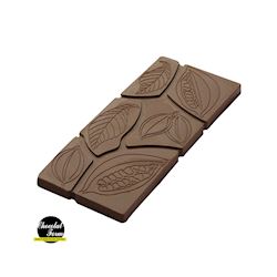 Chocoladevorm tablet 30 gr bladeren en cacaoboon