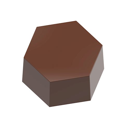 Chocoladevorm magneet zeshoek