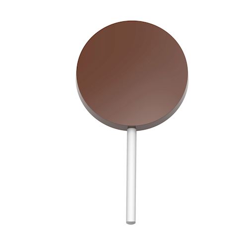 Chocoladevorm magneet lollypop