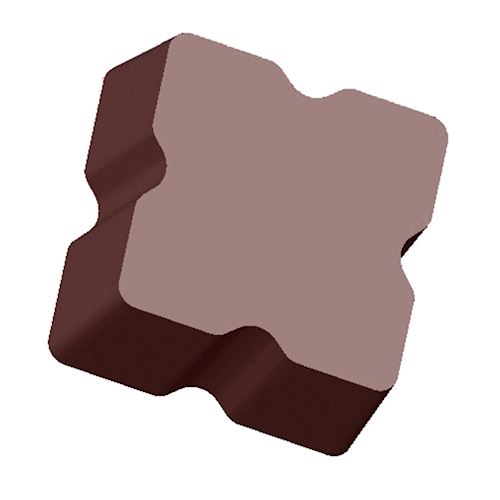 Chocoladevorm magneet blokje uitkerving