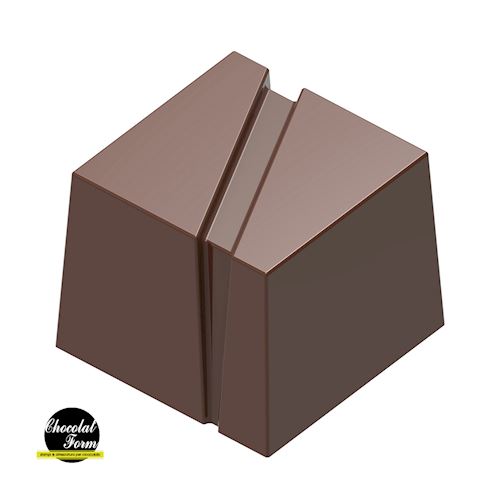 Chocoladevorm kubus met streep
