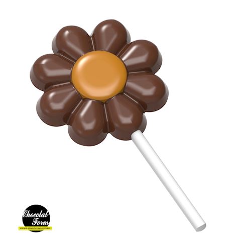 Chocoladevorm bloem lolly