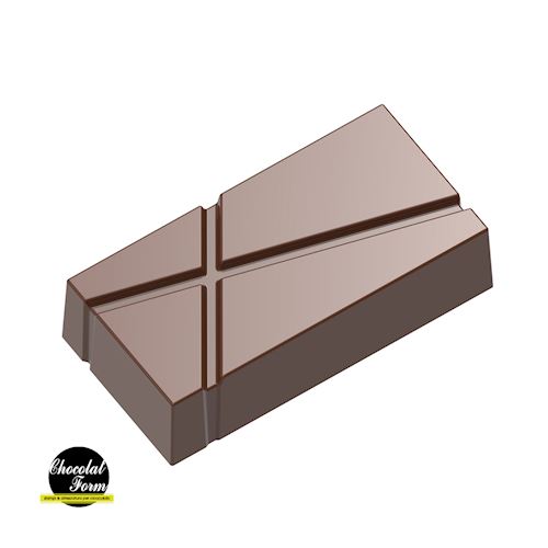 Chocoladevorm rechthoek met strepen