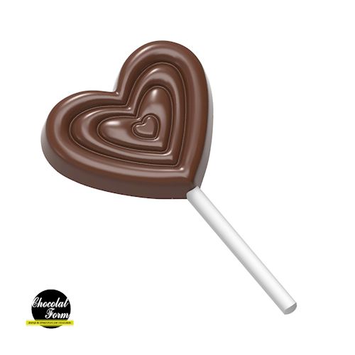 Chocoladevorm lolly hart