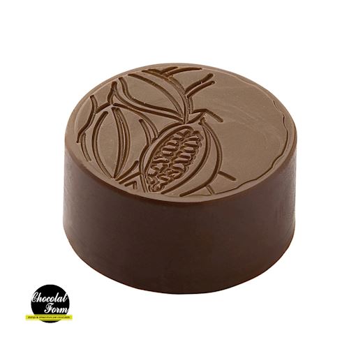 Chocoladevorm rond cacaoboon