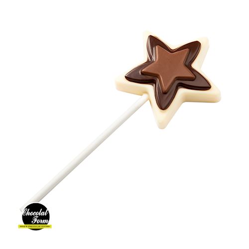 Chocoladevorm lolly ster