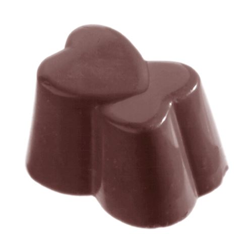 Chocoladevorm dubbel hart 3x9