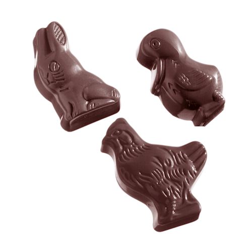 Chocoladevorm paasbeestjes 7 fig.