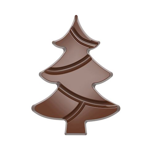 Chocoladevorm tablet kerstboom