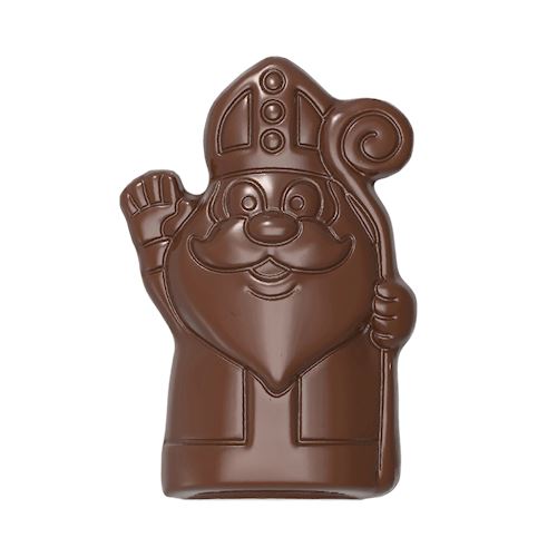 Chocoladevorm Sinterklaas zwaait