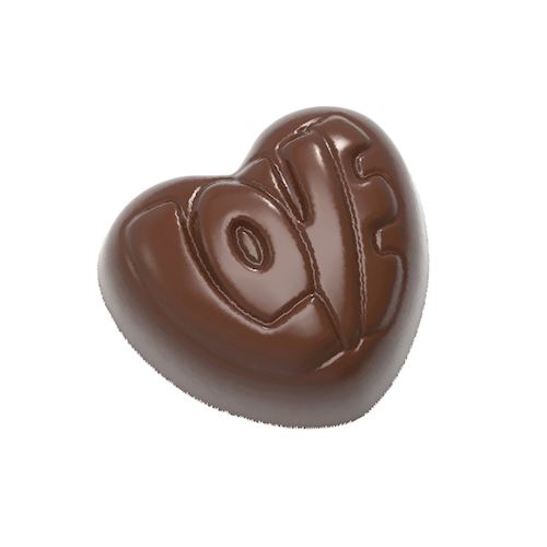 Chocoladevorm hartje love