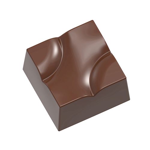 Chocoladevorm hobbelige kubus