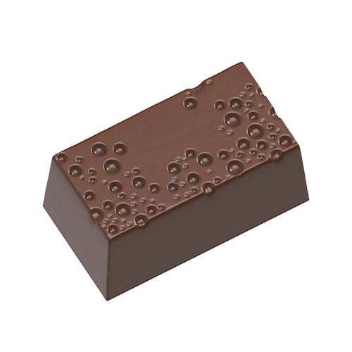 Chocoladevorm blokje met bubbels