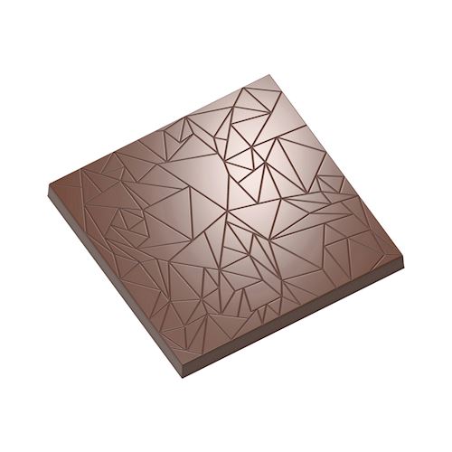 Chocoladevorm vierkant tablet met barsten
