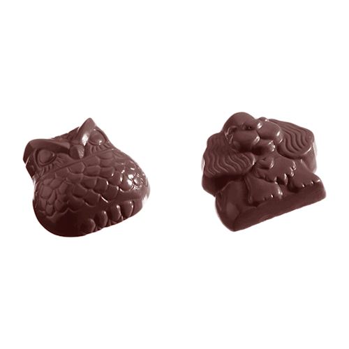 Chocoladevorm uil en hond 2 fig.