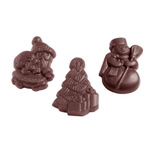 Chocoladevorm Kerstmis assortiment 3 fig.