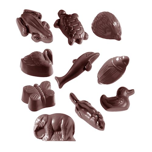 Chocoladevorm dieren 10 fig.