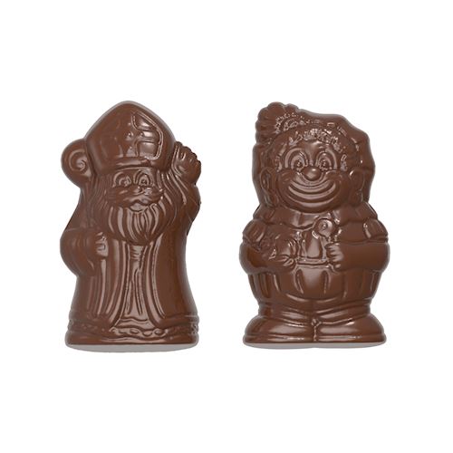 Chocoladevorm karak Sinterklaas & piet 2 fig.