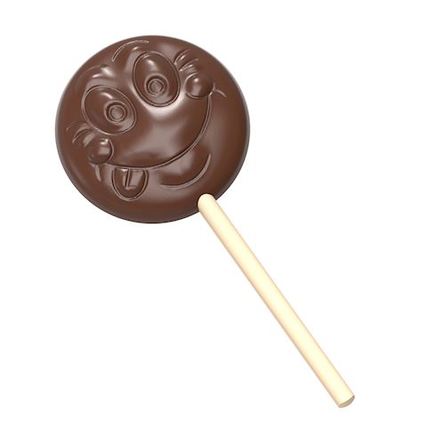 Chocoladevorm lolly "smiley"