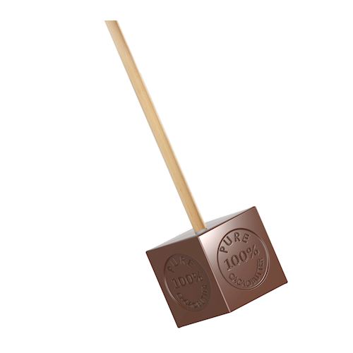 Chocoladevorm lolly blokje