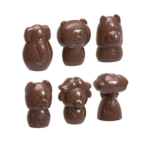 Chocoladevorm "The big five" 6 fig.