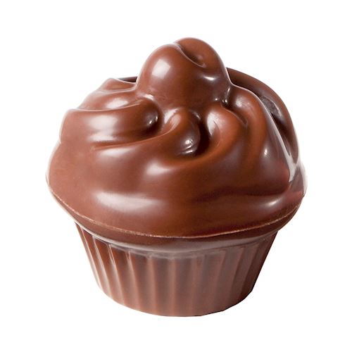 Chocoladevorm cupcake