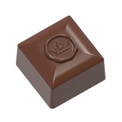 Chocoladevorm vierkant stempel kroon