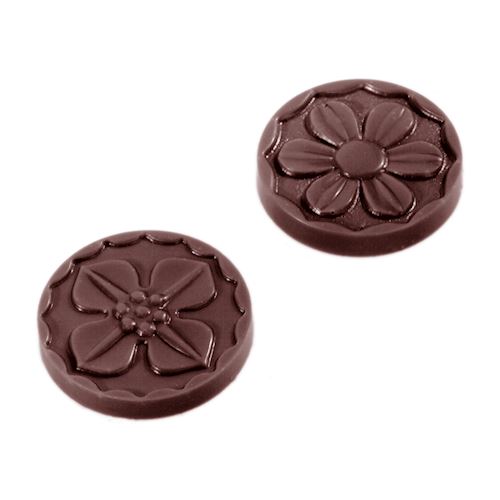 Chocoladevorm karak bloem Ø 29 mm 2 fig.
