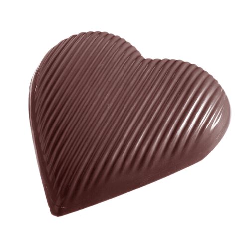 Chocoladevorm hart gestreept 145 mm
