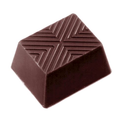 Chocoladevorm vierkant gelijnd