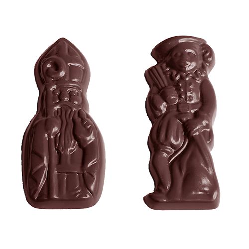 Chocoladevorm Sinterklaas & piet 2 fig.