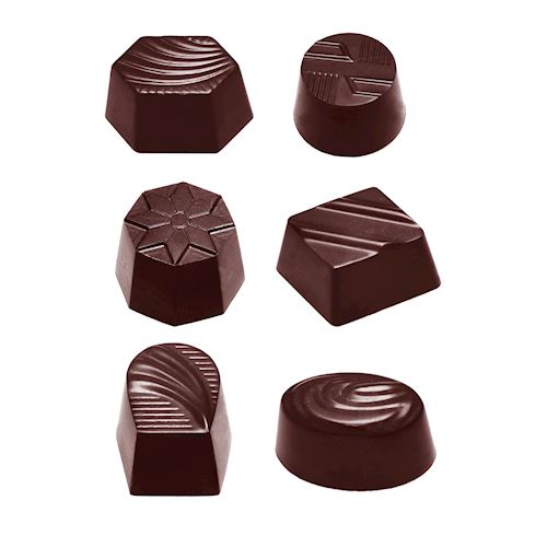 Chocoladevorm assortiment klein 6 fig.