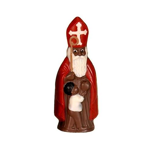 Chocoladevorm sinterklaas met kind 180 mm