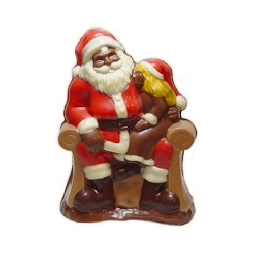 Chocoladevorm kerstman kind 180 mm