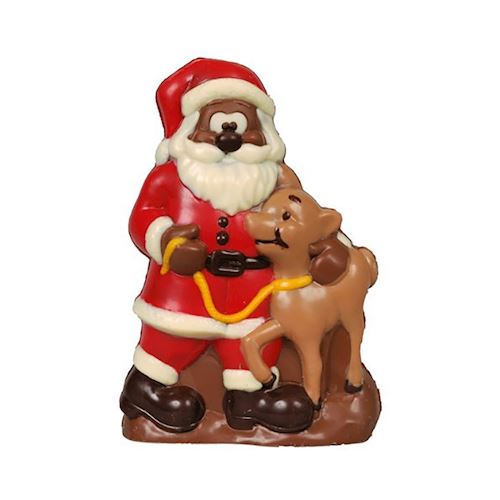 Chocoladevorm kerstman hert 180 mm