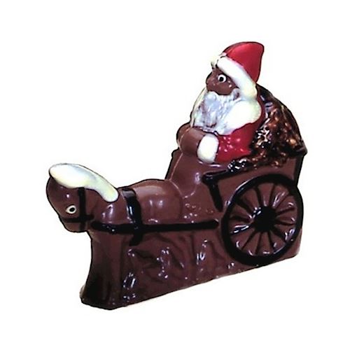 Chocoladevorm kerstman kar 210 mm