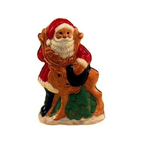 Chocoladevorm kerstman met eland 157 mm