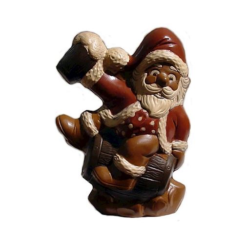 Chocoladevorm kerstman met bierton 190 mm