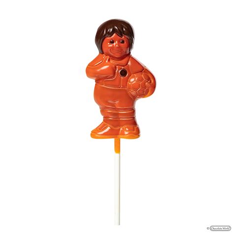 Chocoladevorm lolly Voetballer 82 mm