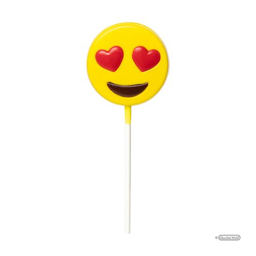 Chocoladevorm lolly Emoticon "Lovely" 55 mm