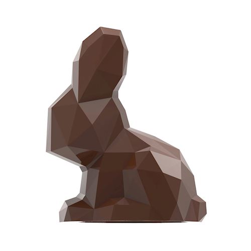 Chocoladevorm magneten zittend konijn origami 175 mm