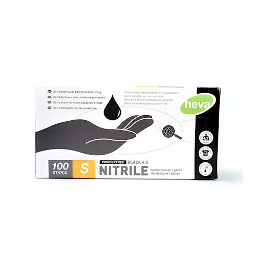 Handschoenen nitrile -  zwart - small
