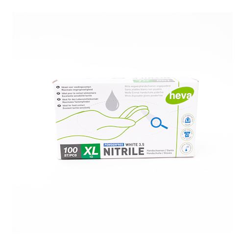 Handschoenen nitrile - wit - extra large
