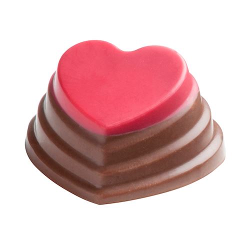 Chocoladevorm gestapeld hart