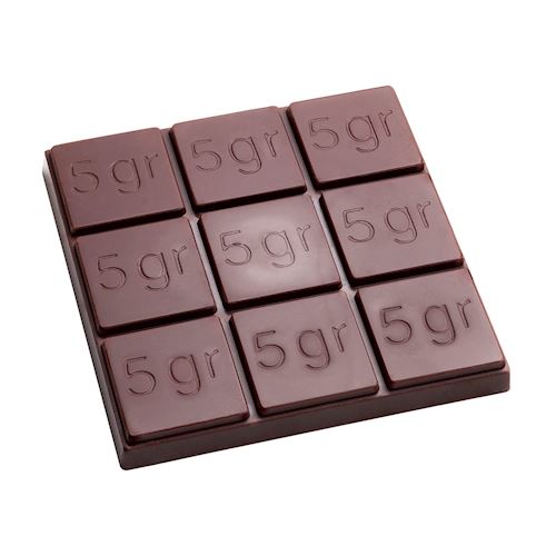 Chocoladevorm tablet 9 x 5 gr vierkant