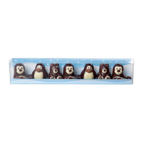 Transparante verpakking voor chocolade beren / pinguïns / zeehonden