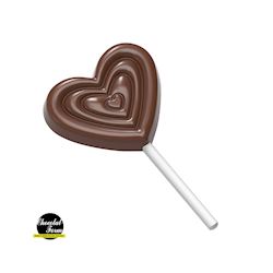 Chocoladevorm lolly hart