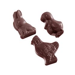 Chocoladevorm paasbeestjes 7 fig.