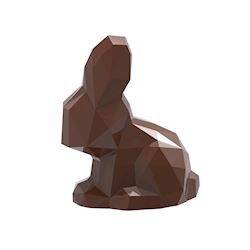 Chocoladevorm zittend konijn origami