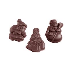 Chocoladevorm Kerstmis assortiment 3 fig.